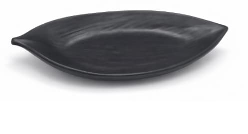 BANDEJA DE MELAMINA NEGRA HOJA 14.5 /36.7x16x4.5CM