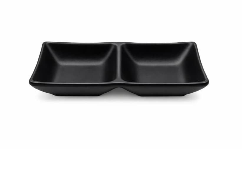 RAMEKIN DE MELAMINA NEGRO DOBLE 17.7X8.8X3.7CM