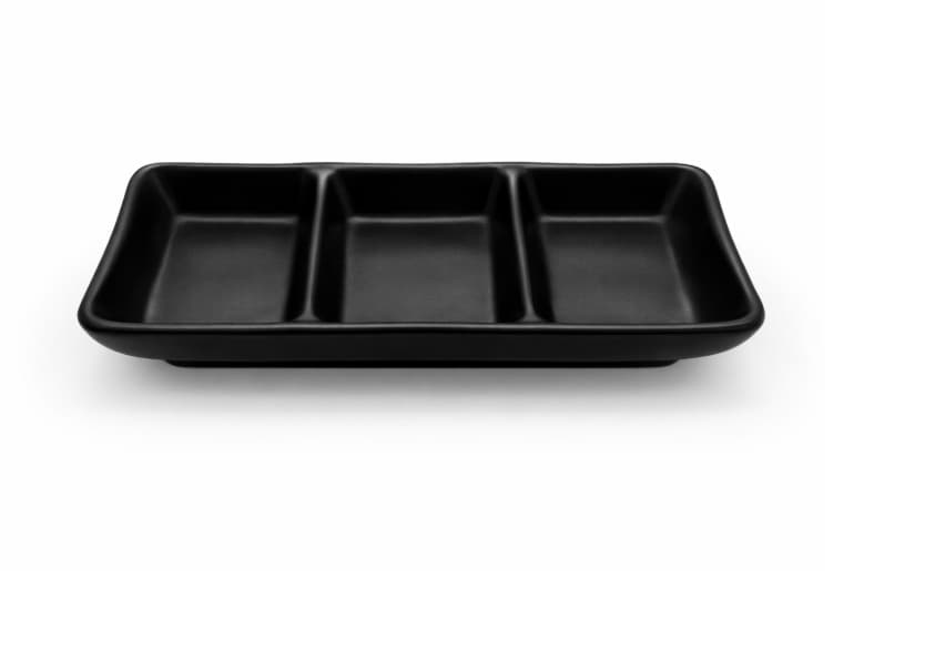 RAMEKIN DE MELAMINA NEGRO TRIPLE 19.5X8.5X3CM