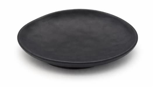 PLATO DE MELAMINA NEGRO 19x12.5x4.3CM/7.5