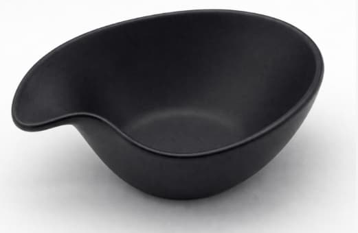 PLATO DE MELAMINA NEGRO 14.5x12x5.2CM/6