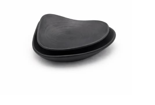 PLATO DE MELAMINA NEGRO 21x16.5x5.2CM/8