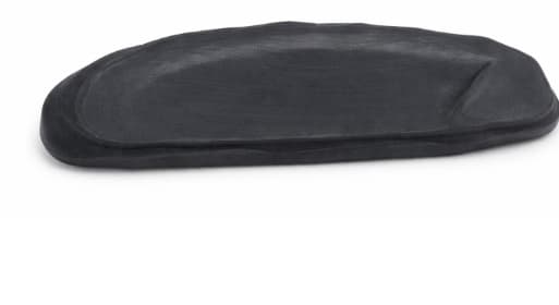 BANDEJA DE MELAMINA NEGRA 11"/28.5x12x2.5CM