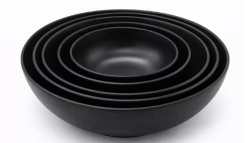BOWL DE MELAMINA NEGRO 11.7x11.7x4.3CM /5"