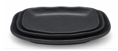 BANDEJA DE MELAMINA NEGRA RECTANGULAR 22.5x14x3.7CM/9