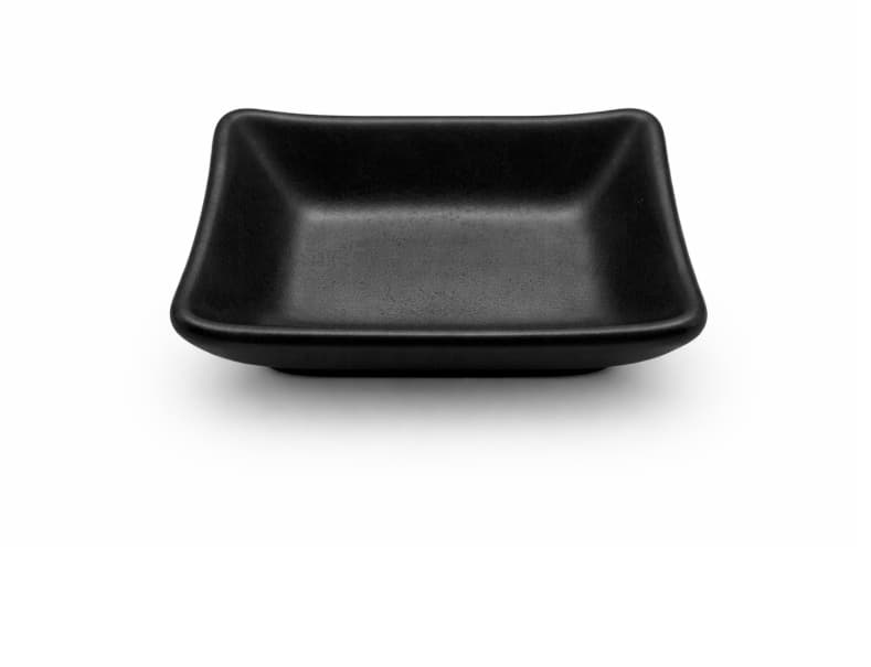 RAMEKIN DE MELAMINA NEGRO RECTANGULAR 9.3X7X3CM