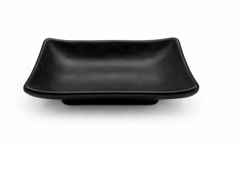 RAMEKIN DE MELAMINA NEGRO RECTANGULAR 10X6.6X3.2CM