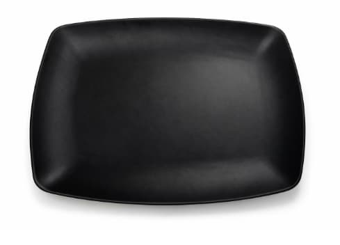 PLATO DE MELAMINA NEGRO RECTANGULAR 37.8x28.2x3.3CM/15