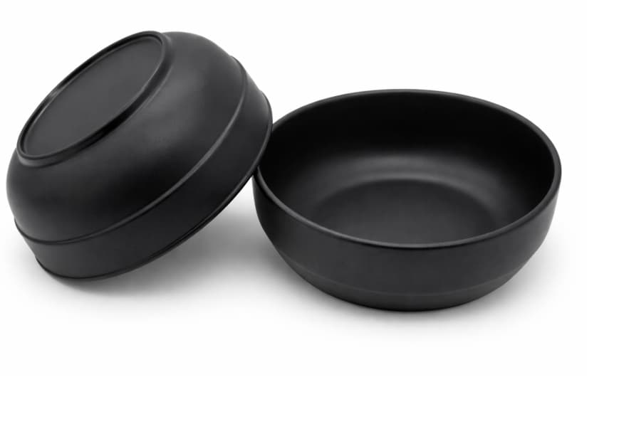 BOWL DE MELAMINA NEGRO 20.3x20.3x6.9CM/8