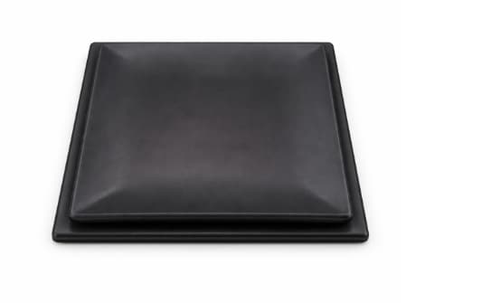 PLATO DE MELAMINA NEGRO CUADRADO 22x22x2CM/9