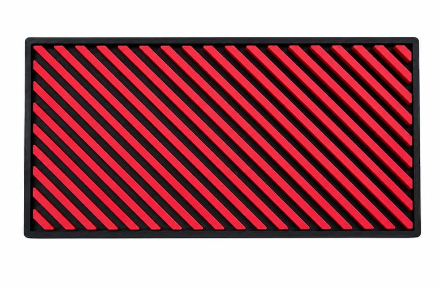 TAPETE DE BAR ROJO 30*14.5 CM