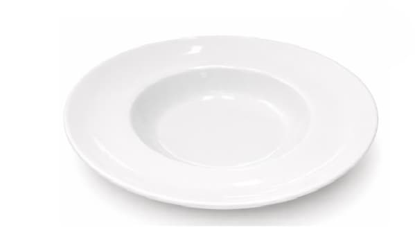 PLATO DE CERÁMICA PARA PASTA BLANCO 10"