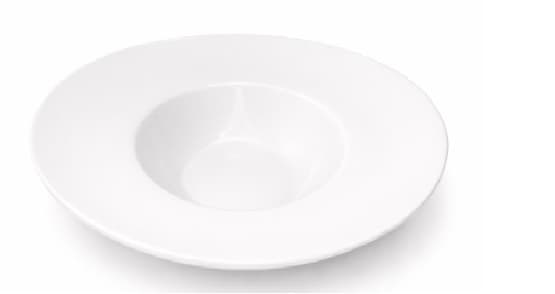 PLATO DE CERÁMICA PARA PASTA BLANCO 9"