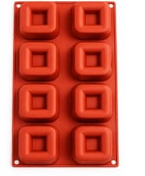 MOLDE DE SILICONA CUADROS #8 30x18CM