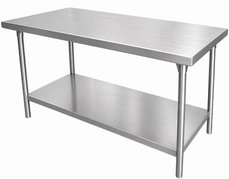 MESA DE TRABAJO EN ACERO INOXIDABLE 1860*600*600