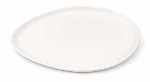 PLATO DE CERÁMICA OVALADO BLANCO 8"