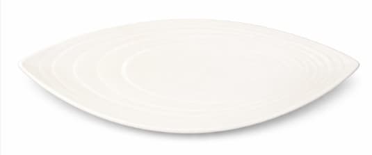 PLATO DE CERÁMICA OVALADO BLANCO 10.5"