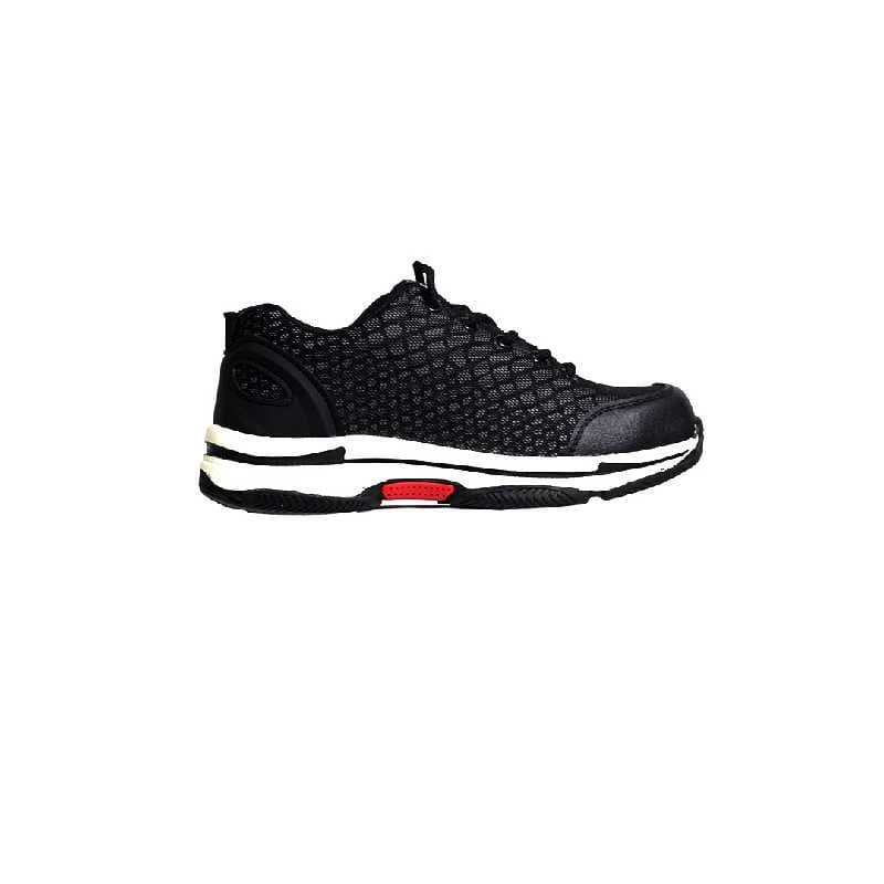 ZAPATO SEGURIDAD NEGRO BASE BLANCA T: 42