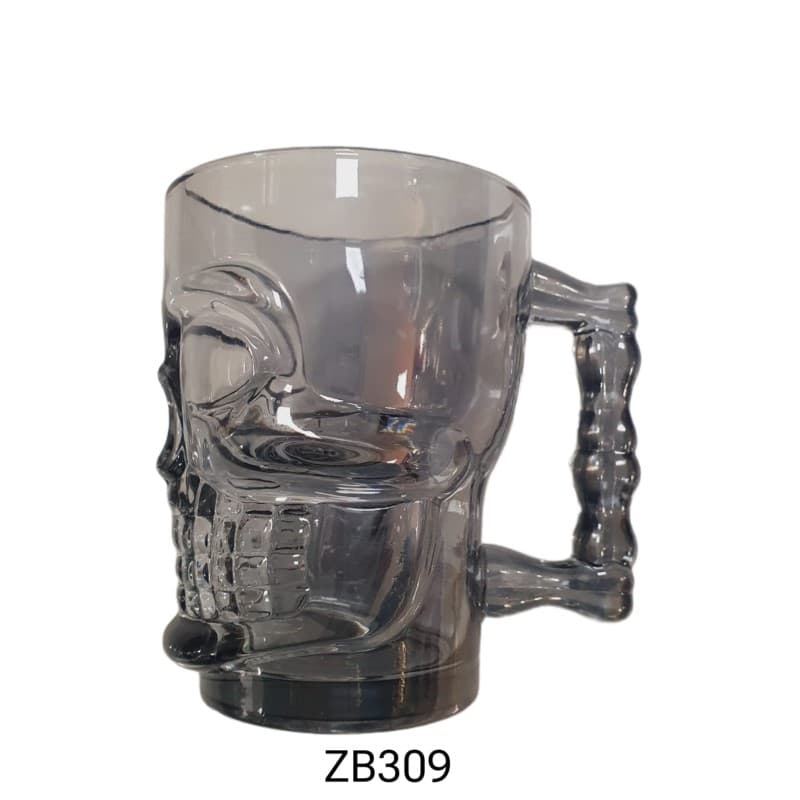 VASO CALAVERA GRIS 540 ml / 18.25 oz SET 6 PZAS