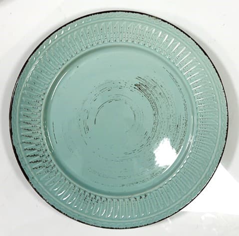 PLATO DE CERÁMICA REDONDO AZUL 8"