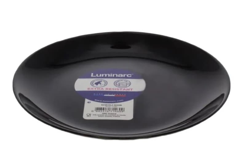 PLATO DE CERÁMICA REDOONDO NEGRO 7.5"