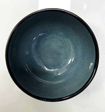 BOWL DE CERÁMICA NEGRO / AZUL 8"