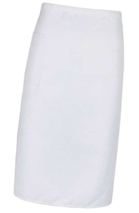 DELANTAL CINTURA CON BOLSILLO BLANCO