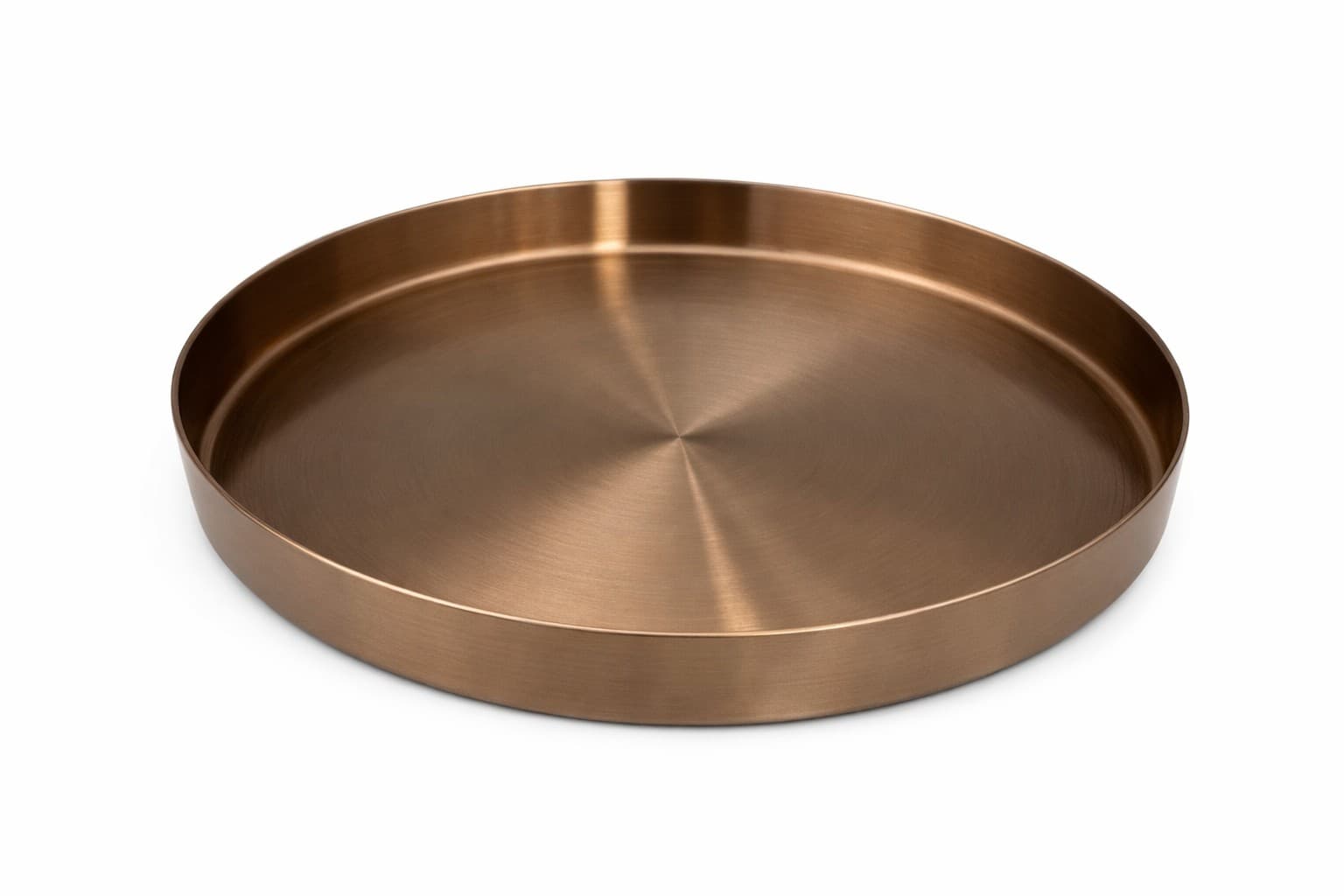 BANDEJA REDONDA AINOX COBRE 32X32X4CM