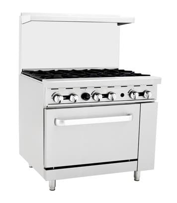ESTUFA A GAS 6 QUEMADORES CON HORNO 36" CHEFS FACTORY