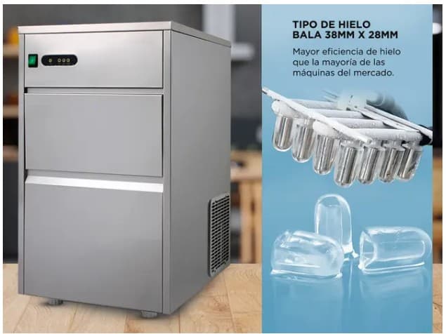 MÁQUINA DE HIELO BALA DE ALTA PRODUCCIÓN 50KG/ BIN 25KG