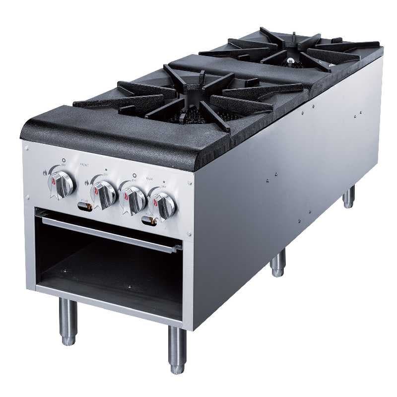 ESTUFA A GAS 4 QUEMADORES 18'' CHEFS FACTORY