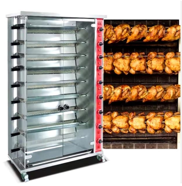 ROSTIZADOR DE POLLO A GAS 9 RODILLOS