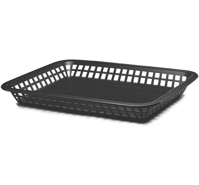 CANASTA RECTANGULAR NEGRA 30X21.5X3.5CM