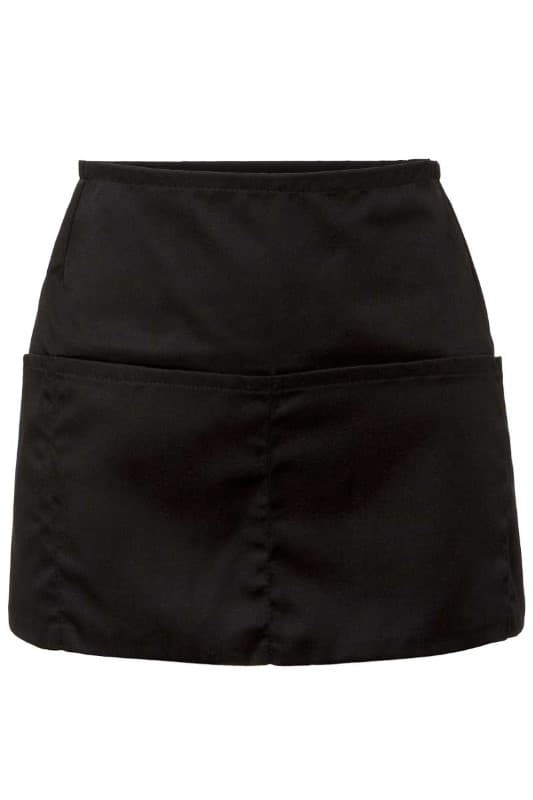 DELANTAL CINTURA NEGRO 56X46CM CHEFS FACTORY