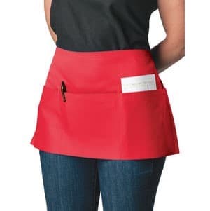 DELANTAL CINTURA ROJO 34X68 CM
