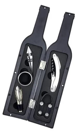 KIT DE BAR EN FORMA DE BOTELLA, SET 5 PZS