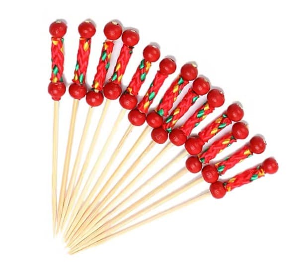 PALILLO COCTELERO ROJO SET 25 PIEZAS