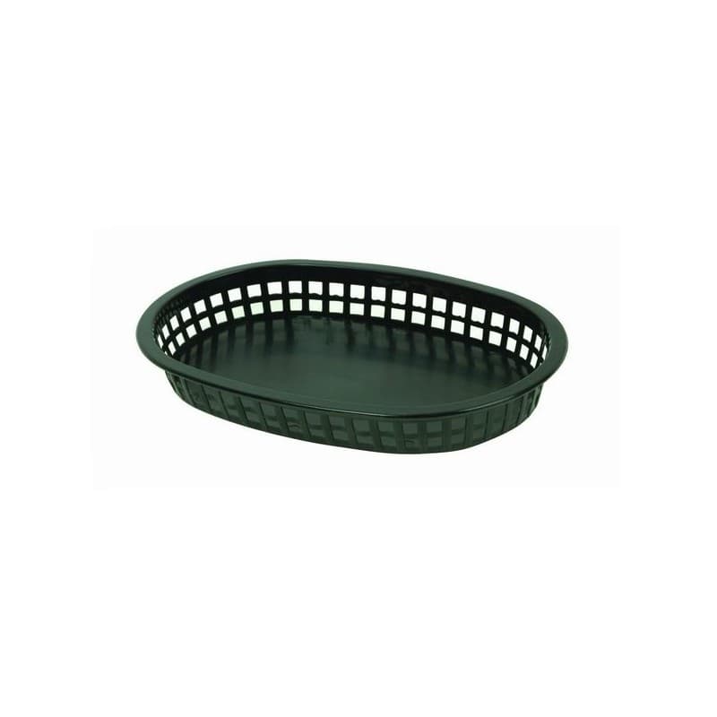 CANASTA RECTANGULAR PLASTICA NEGRA 23.5x16CM COD:PB-9.25B