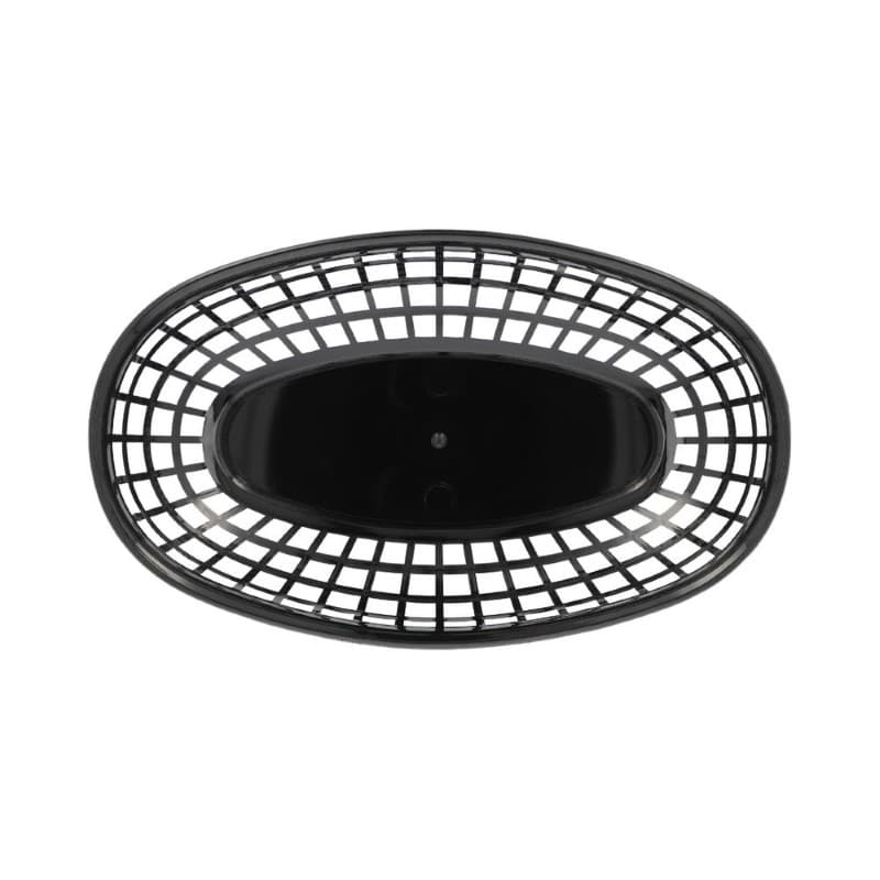 CANASTA OVALADA PLASTICA NEGRA 23.5x16CM- COD:PB-24B