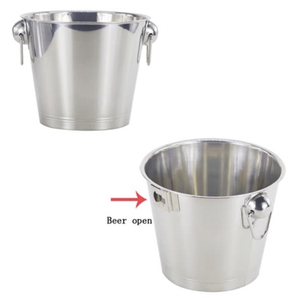 HIELERA INOX CON DESTAPADOR 4L 21x16 cm con destapador