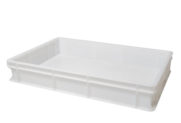 Bandeja rectangular plastica blanca 45x65x8 cm