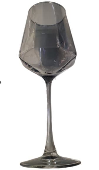 COPA DE VINO GRIS 300 ml / 10.14 oz SET 6 PZAS