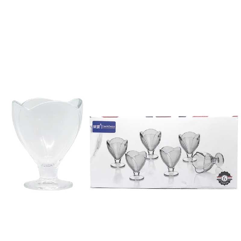 COPA PARA POSTRE PETALOS SET 6 PZAS N° DM023 6 PCS
