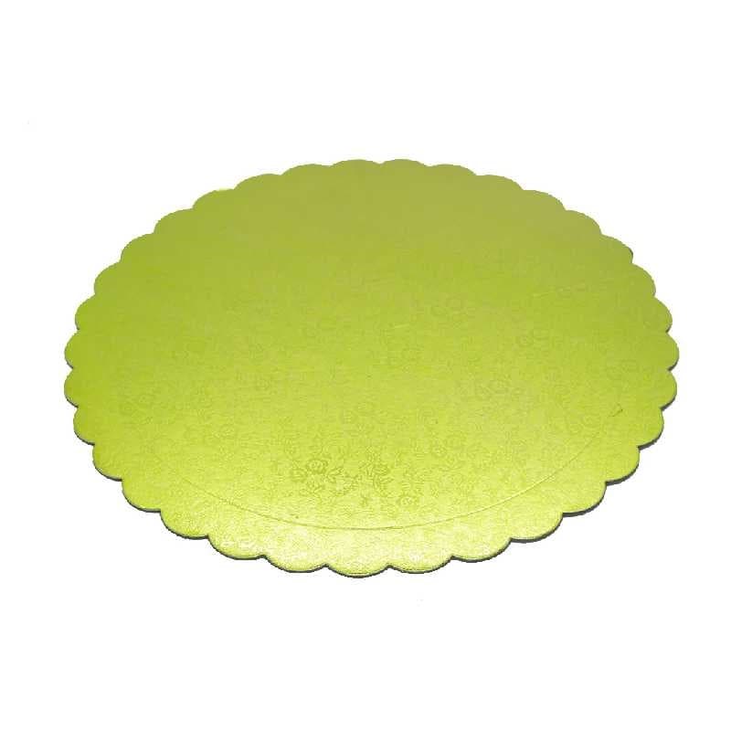 BASE PASTEL DORADA BRILLANTE REDONDA 8"