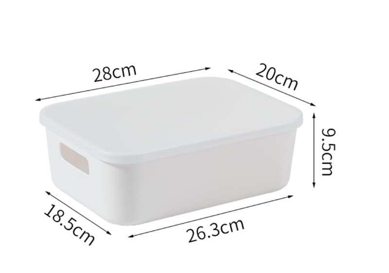 ENVASE DE PLĂSTICO PARA NEVERA CON TAPA 20X28X9,5CM