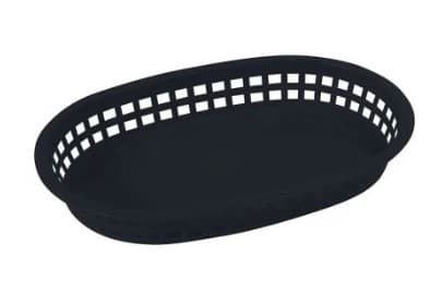 CANASTA RECTANGULAR PLASTICA NEGRA 27.38*17.5cm