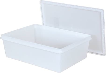 CAJA PLÁSTICA CON TAPA COLOR BLANCO 47X33.5X15.5 CM