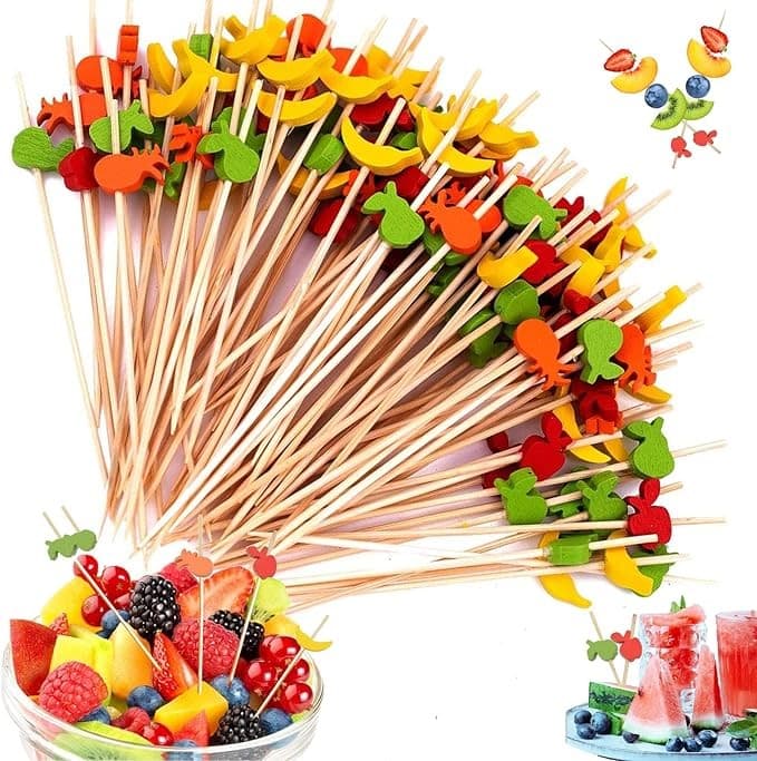 PALILLO COCTELERO FRUTAS SET 25 PIEZAS