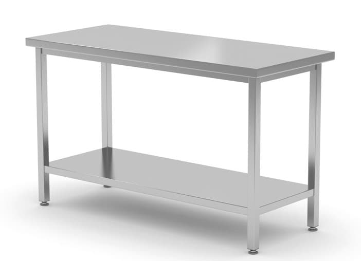 Mesa de trabajo inox sin respaldar con patas cuadradas 60*80*90cm 1mm