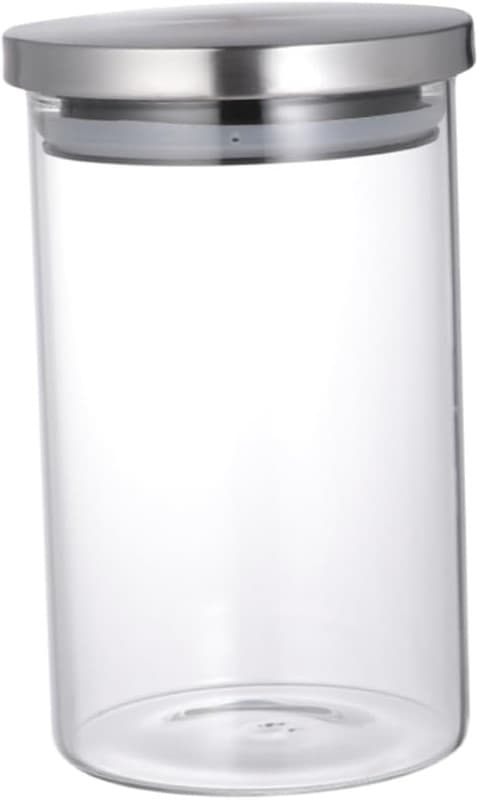 FRASCO DE VIDRIO REDONDO CON TAPA DE ACERO 10X20 CM/ 44Oz - 1300ML COD:YY-PCH-10X20CM